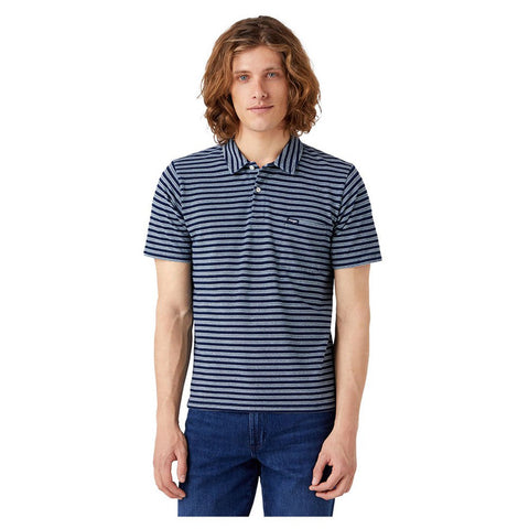 Wrangler Men's Navy Short Sleeve Striped Shirt | Wrangler In Lebanon