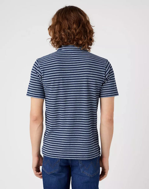 Wrangler Men's Navy Short Sleeve Striped Shirt | Wrangler In Lebanon