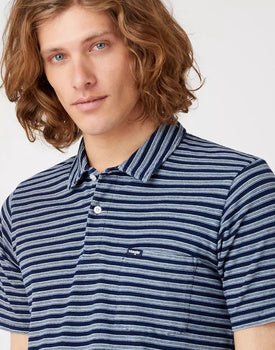 Wrangler Men's Navy Short Sleeve Striped Shirt | Wrangler In Lebanon