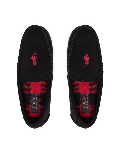 Polo Ralph Lauren Men's Black Declan Plaid Slippers | Polo Ralph Lauren In Lebanon