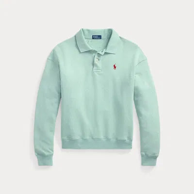 Polo Ralph Lauren Women's Light Green Lightweight Fleece Long-Sleeve Sweatshirt| Polo Ralph Lauren In Lebanon