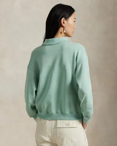 Polo Ralph Lauren Women's Light Green Lightweight Fleece Long-Sleeve Sweatshirt| Polo Ralph Lauren In Lebanon