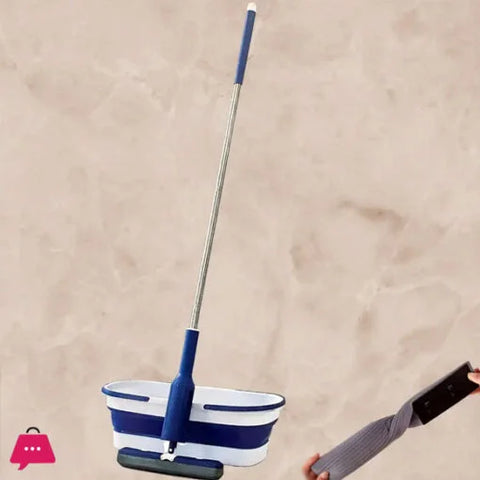 Hinox Premium Twist Mop with Folding Silicon Bucket  (DE-4)