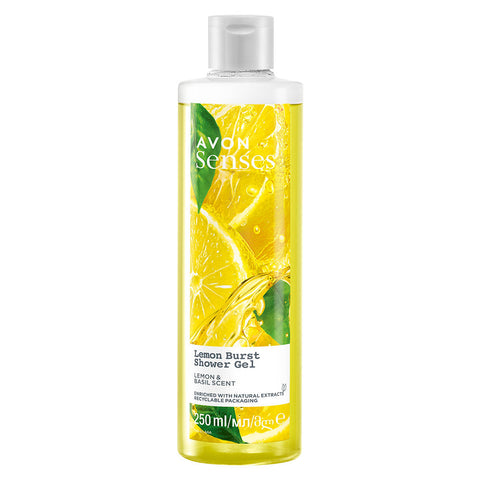 Avon Senses Lemon Burst & Basil Scent Shower Gel 500ml | Avon In Lebanon