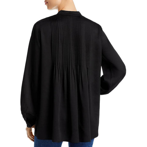 Lafayette Women's Black Pintuck Tie Neck Long Sleeve Blouse | Lafayette In Lebanon