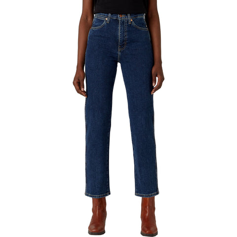 Wrangler Wild West 603 Women's Dark Blue High Rise Straight Jeans | Wrangler In Lebanon