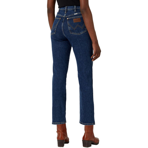 Wrangler Wild West 603 Women's Dark Blue High Rise Straight Jeans | Wrangler In Lebanon