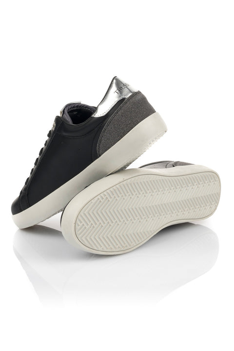 Trussardi Women's Black SNK Ector EMB Sneakers |Trussardi In Lebanon
