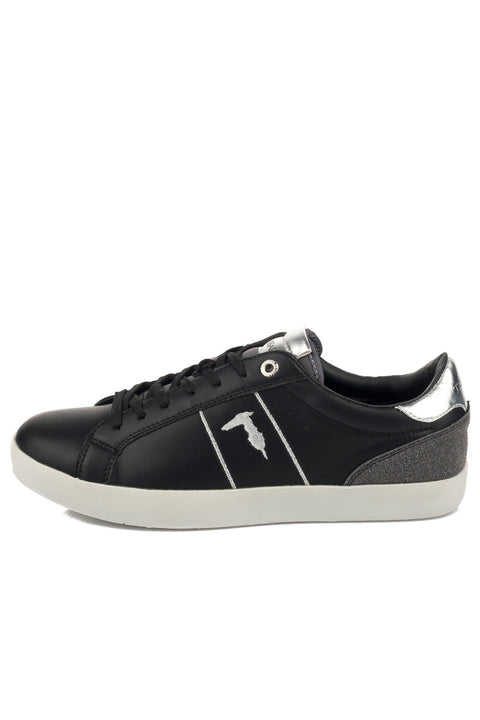 Trussardi Women's Black SNK Ector EMB Sneakers |Trussardi In Lebanon