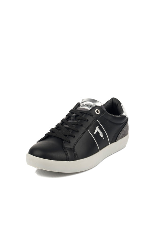 Trussardi Women's Black SNK Ector EMB Sneakers |Trussardi In Lebanon