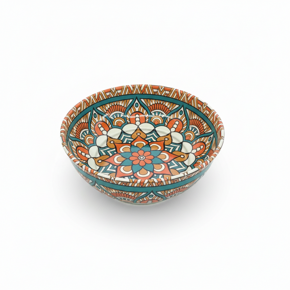 Crete Metal Bowl Traditional Pattern Small ( 53-122)