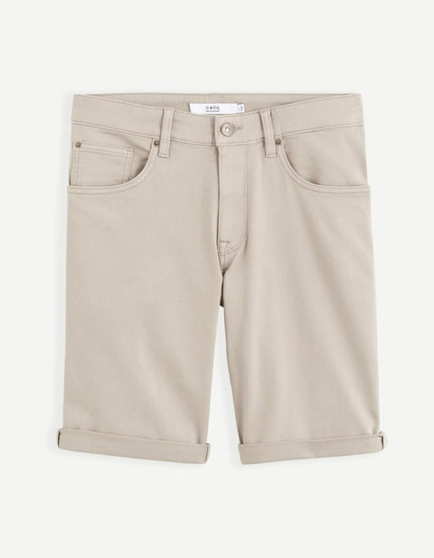 Celio Men's Sand Stretch Cotton Bermuda Short | Celio In Lebanon