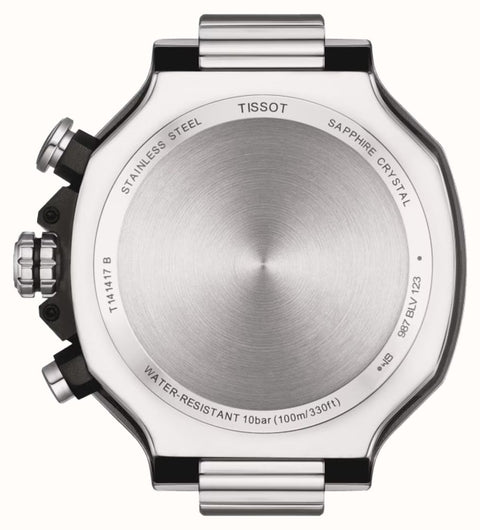 Tissot Men's Silver Tone & Black T-Race Chronograph Chrono Dial Silicone Strap Watch|Tissot In Lebanon