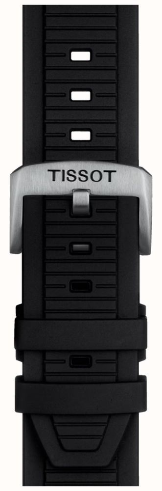 Tissot Men's Silver Tone & Black T-Race Chronograph Chrono Dial Silicone Strap Watch|Tissot In Lebanon