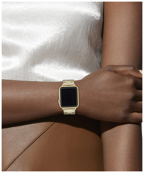 Coach Women's Gold Tone Crystal Apple Watch Strap | Coach In Lebanon