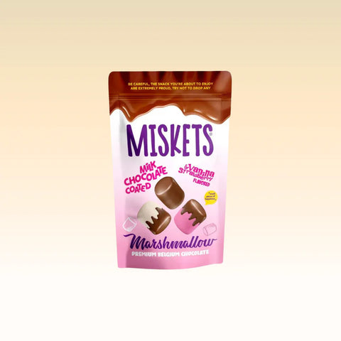Miskets Marshmallow Vanilla & Strawberry Coated Milk Chocolate 80g | Miskets In Lebanon