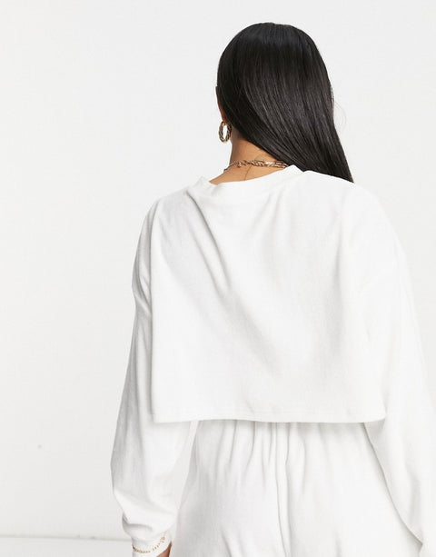 Public Desire Women's White Sweatshirt AMF468