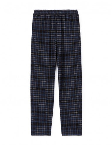 Celio Men's Black Checkered Stretch Cotton 2 pcs Pajama Set|Celio In Lebanon