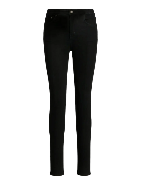 Lauren Ralph Lauren Women's Black Satin-Stripe High-Rise Jeans | Lauren Ralph Lauren In Lebanon