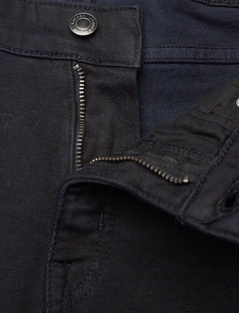 Lauren Ralph Lauren Women's Black Satin-Stripe High-Rise Jeans | Lauren Ralph Lauren In Lebanon