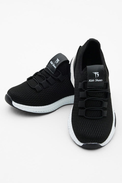 Tonny Black Kids Black & White Sneakers | Tonny Black In Lebanon