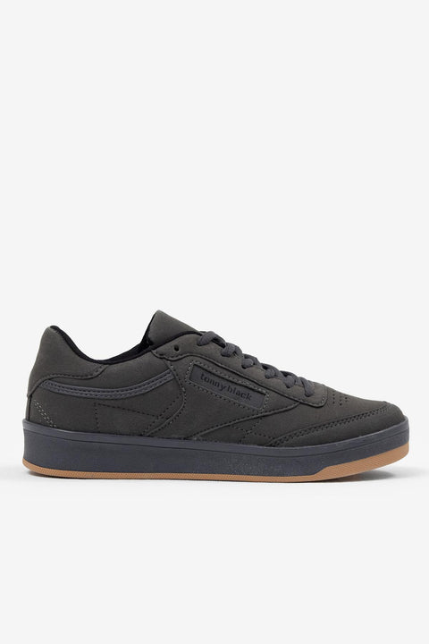 Tonny Black Unisex Dark Grey Relaxed Fit Polyurethane Sole Lace-up Sneakers | Tonny Black In Lebanon