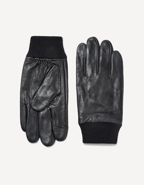 Celio Men's Black Leather Gloves | Celio In Lebanon
