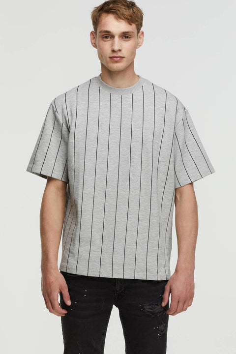 Redefined Rebel Men's Light Gray Striped Wade T-Shirt | Redefined Rebel In Lebanon