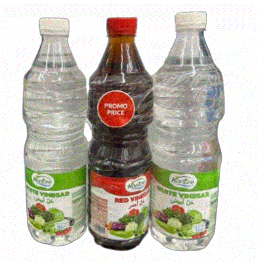Kontee White Vinegar 1L *2 + Red Vinegar 1L (Promo Price) | Kontee In Lebanon