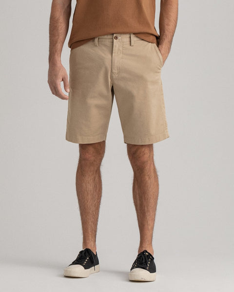 Gant  Men's  Stone Relaxed Fit Twill Shorts UV9CQ FE383(SHR)