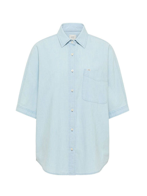 Lee Women's Baby Blue Relaxed In Foam One Pocket Shirt | Lee In Lebanon