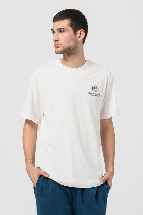 Lee Men's White Loose Fit Worker T-Shirt | Lee In Lebanon