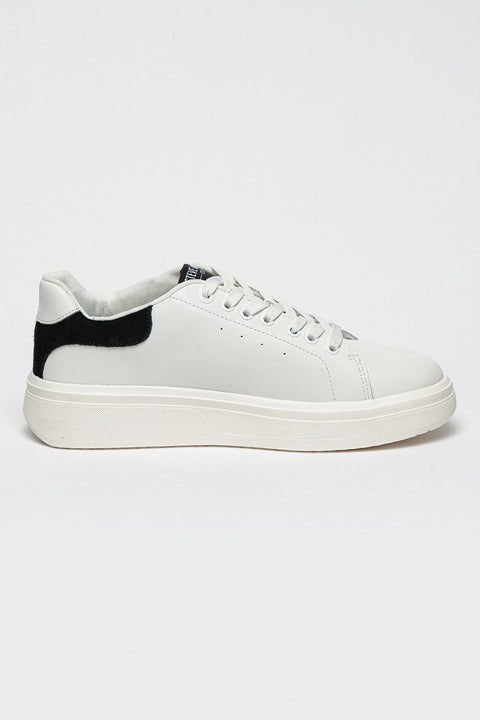 Steve Madden Women's White Randall Leather Sports Sneaker | Steve Madden In Lebanon