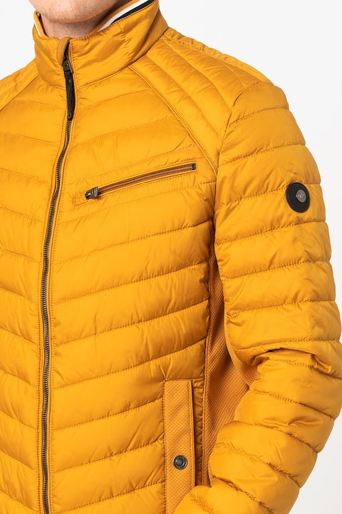 Tom Tailor Men's Yellow Zip-up Jacket With Thin Padding | Tom Tailor In Lebanon