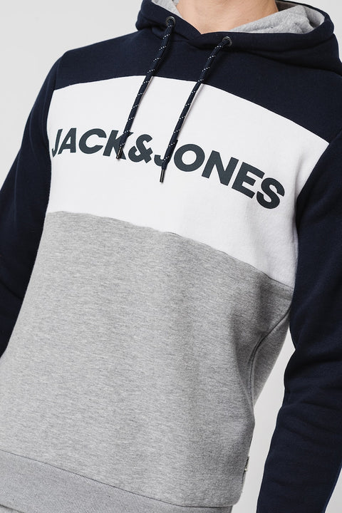 Jack & Jones Men's Grey & Navy Hoodie And Pant Tracksuit | Jack & Jones  In Lebanon