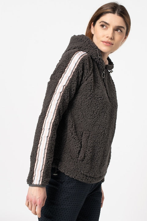 Hailys Girl's Dark Gray Half Zip Hoodie | Hailys In Lebanon