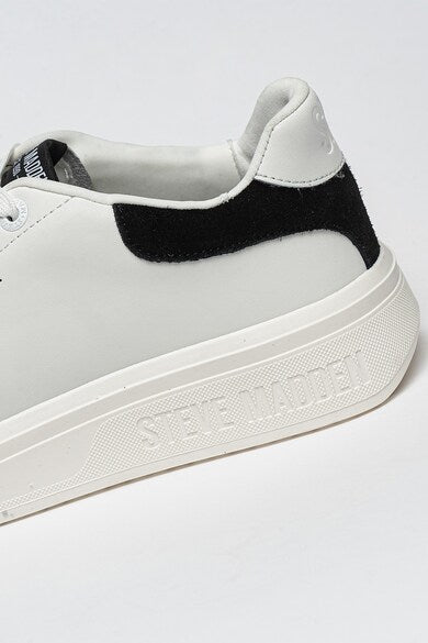 Steve Madden Women's White Randall Leather Sports Sneaker | Steve Madden In Lebanon