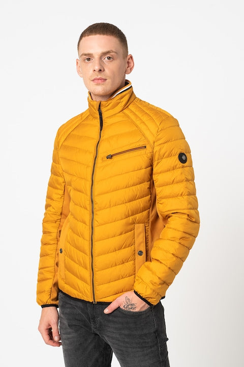Tom Tailor Men's Yellow Zip-up Jacket With Thin Padding | Tom Tailor In Lebanon