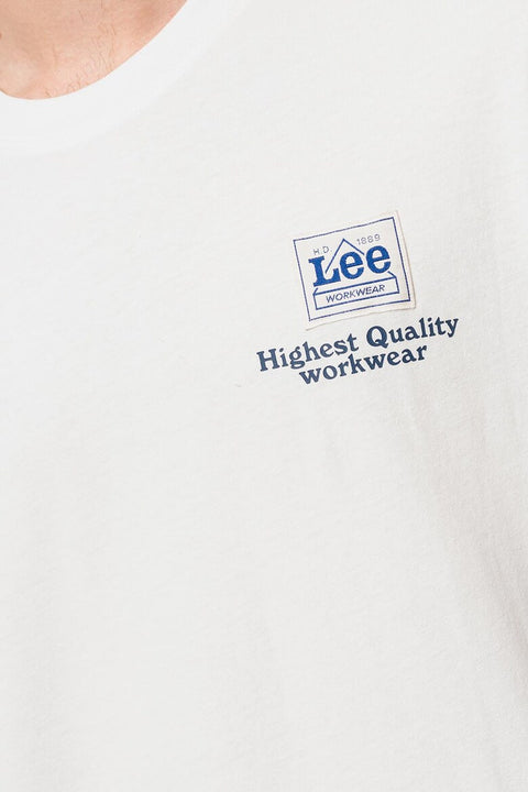 Lee Men's White Loose Fit Worker T-Shirt | Lee In Lebanon
