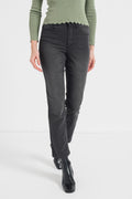 JDY Women's Dark Gray high waist straight fit jeans 15271734 FE411