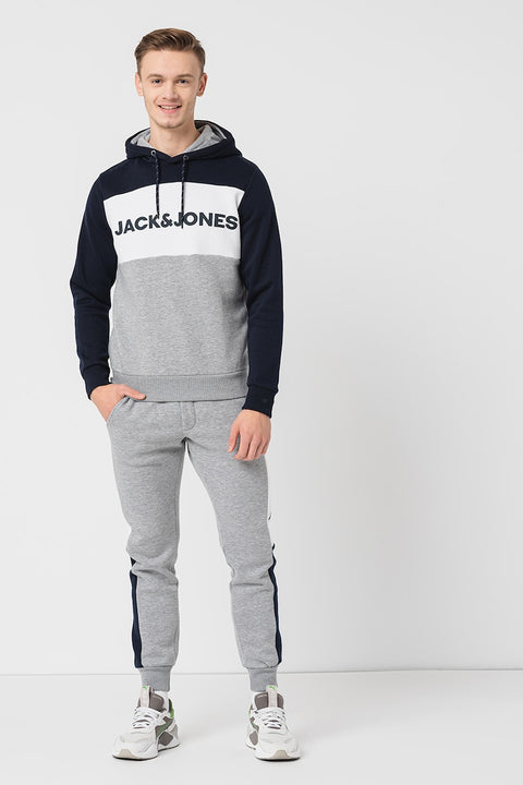 Jack & Jones Men's Grey & Navy Hoodie And Pant Tracksuit | Jack & Jones  In Lebanon
