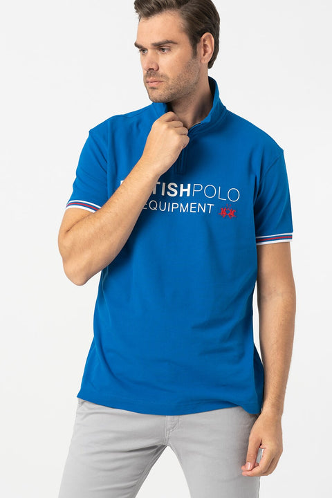 La Martina Polo Men's Indigo  T-Shirt MMP005PK001 FA6(AA69)