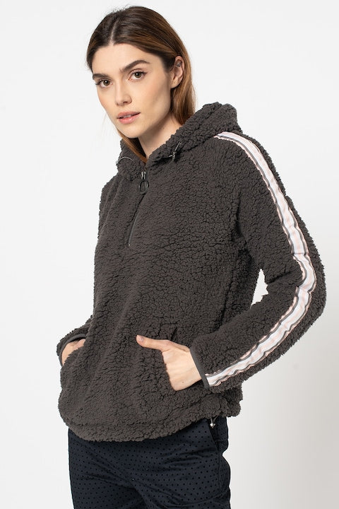 Hailys Girl's Dark Gray Half Zip Hoodie | Hailys In Lebanon