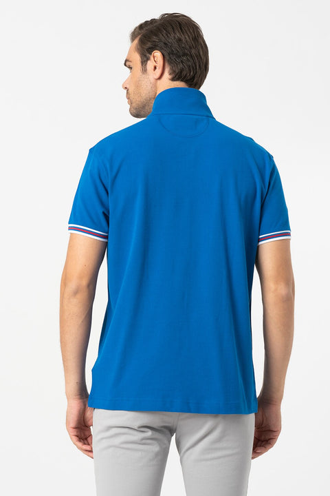 La Martina Polo Men's Indigo  T-Shirt MMP005PK001 FA6(AA69) shr(lr93,lr94)