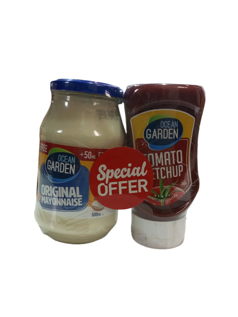 Ocean Garden Original Mayonnaise 500ml + Tomato Ketchup 340g (Special Offer) | Ocean Garden In Lebanon