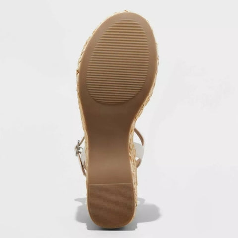 Universal Thread Women's Off White Wedge High Heels Sandals | Universal Thread In Lebanon