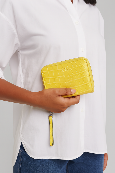 S.Oliver Women's Yellow Leather Wallet |S.Oliver In Lebanon