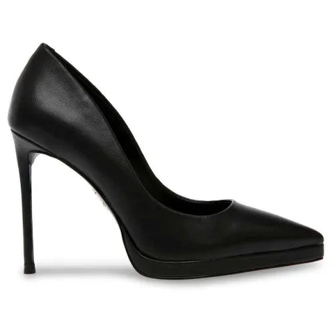 Steve Madden Women's Black Leather Klassy Heels | Steve Madden In Lebanon