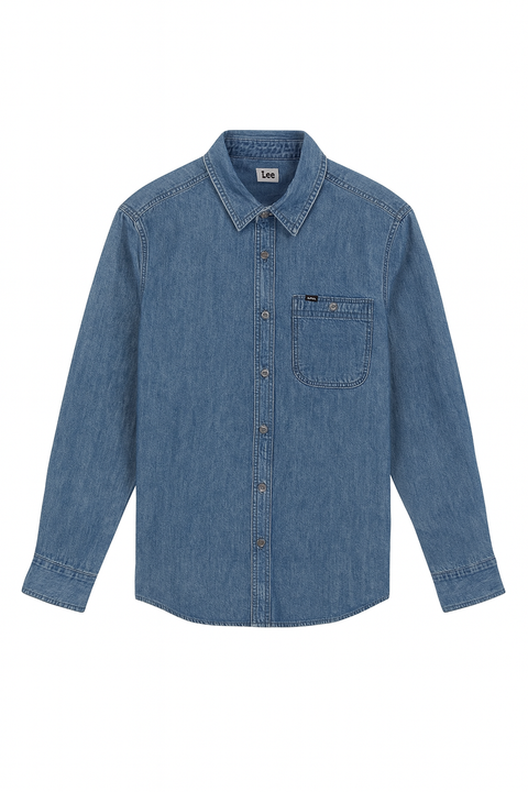 Lee Women's Mid Blue Denim All Purpose Shirt | Lee In Lebanon