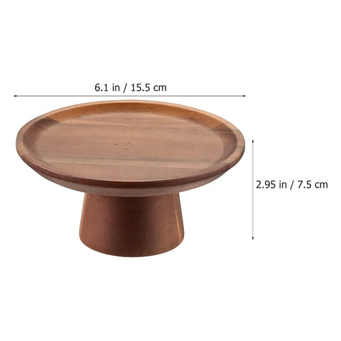 Hino Mini Acacia Wood Cake Stand D 15.5cm DM-52 | Hino In Lebanon